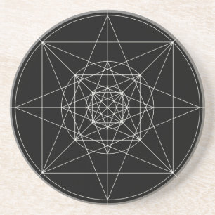 Tredje dimensionella sakrala geometri underlägg sandsten
