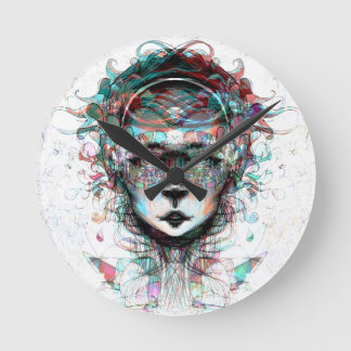 Tredje dimensionslåset rund klocka