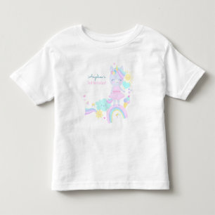 Tredje födelsedag T-Shirt med en rolig enhörning.