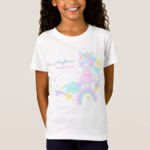 Tredje födelsedag T-Shirt med en rolig enhörning.