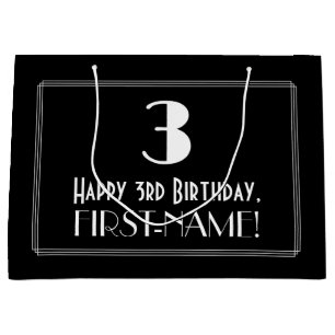 Tredje födelsedagen: Art Deco Inspired Stil "3", N