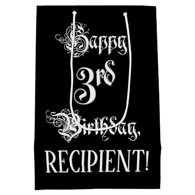 Tredje födelsedagen: Finare, Elegant, skript + ege (Baksidan)