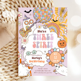 Tredje födelsedagen för tre spritdrycker Retro Hal Inbjudningar