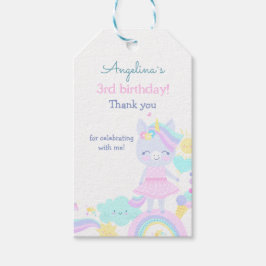 Tredje födelsedagen Gift-Märkrn med en rolig enhör Presentetikett