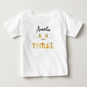 Tredje födelsedagen i Modern Cute Humla T Shirt