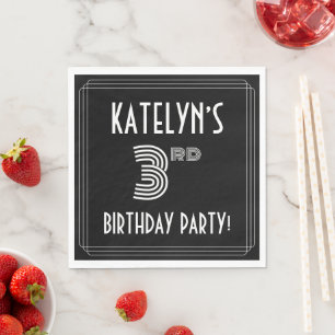 Tredje födelsedagen Party: Art Deco Stil + eget na Pappersservett