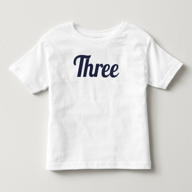 Tredje födelsedagen tre T-Shirt (Framsida)