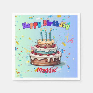 Tredje Födelsedagsfesten napkinsStandard Cocktail Pappersservett