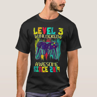 Tredje födelsedagsnivån 3 Olåst Fantastisk 2019 Vi T Shirt