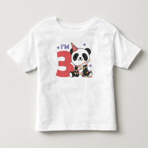 Tredje födelsedagspressen för barn 3 år Småbarn T Shirt