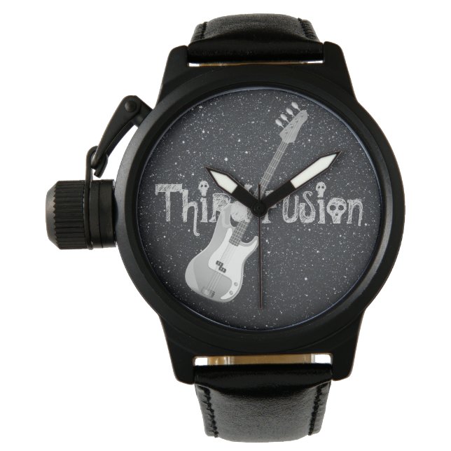 Tredje Fusion Bass Guitar Black Armbandsur (Framsida)