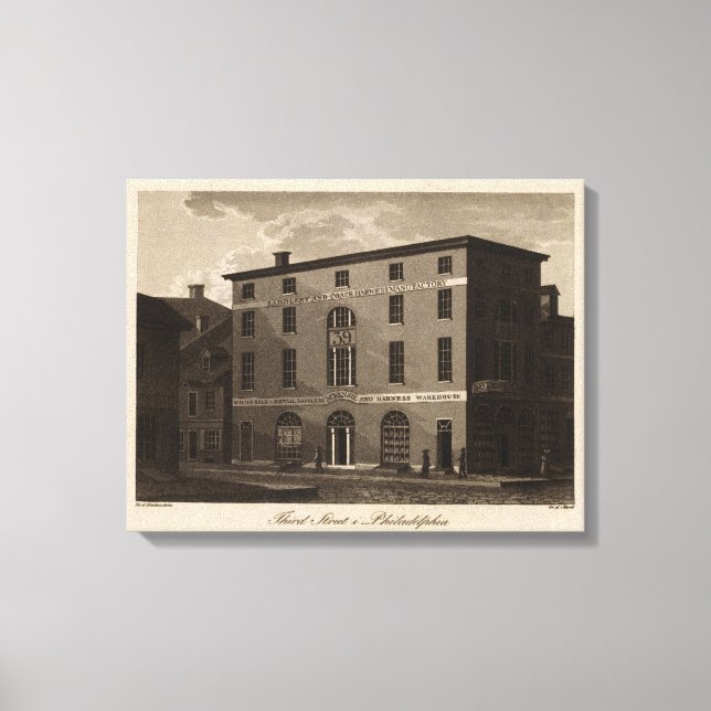 Tredje gatan i Philadelphia Canvastryck (Framsida)