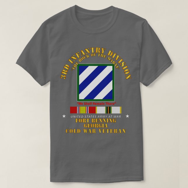 Tredje ID Fort Benning GA med ColdSVC T Shirt (Design framsida)