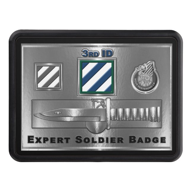 Tredje infanteridivisionen "Expert Soldier Badge" Dragkroksskydd (Framsidan)