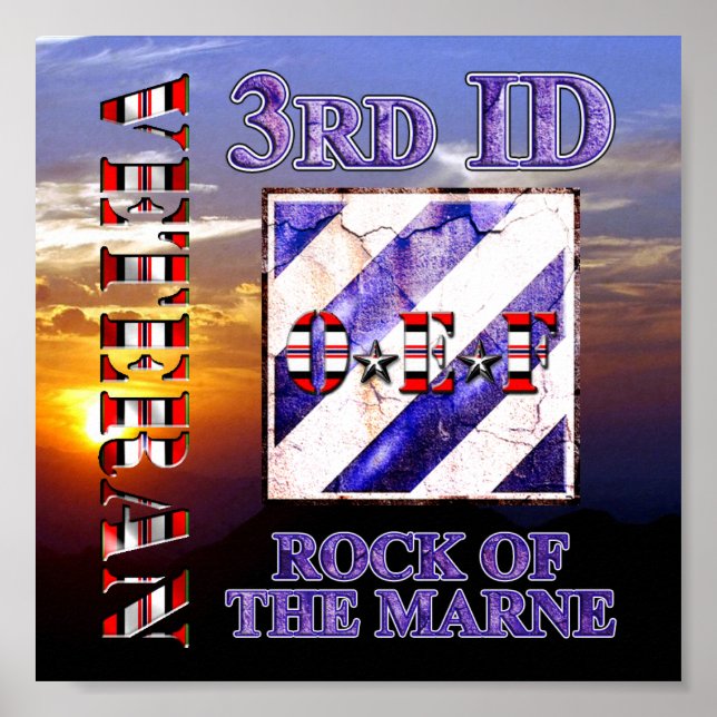 Tredje infanteridivisionen OEF Veteran Poster (Framsidan)