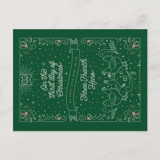 TREDJE JULDAGEN / Julkort Helg Vykort (Framsida)