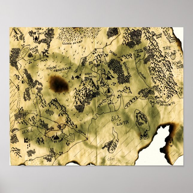 Tredje Karta i den glömda Realm Poster (Framsidan)