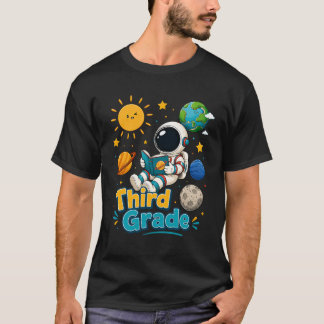 Tredje Klass Astronaut Rymd Planeter Läsning Ävent T Shirt