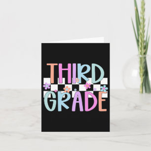Tredje Klass Back to school-Blommigt-Teache vid tr Kort