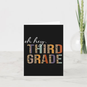 Tredje Klass Back to school Leopard-utskriften Kort