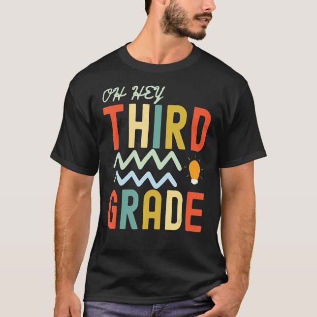 Tredje Klass Back to school Retro Studenter T Shirt (Framsida)