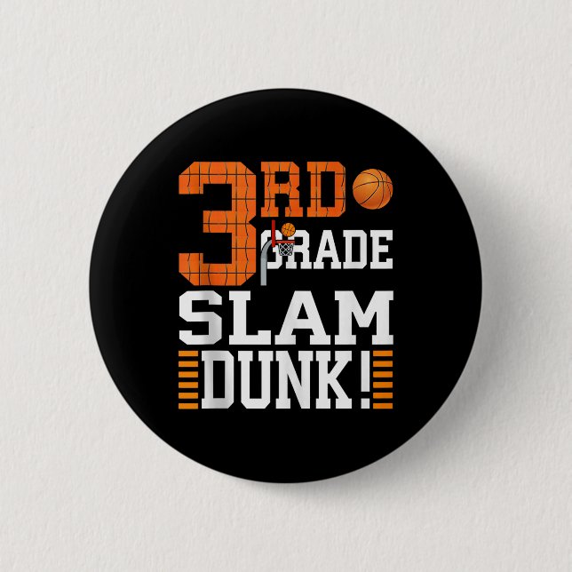 Tredje Klass-barndagen i Slam dunk Baske Knapp (Framsida)
