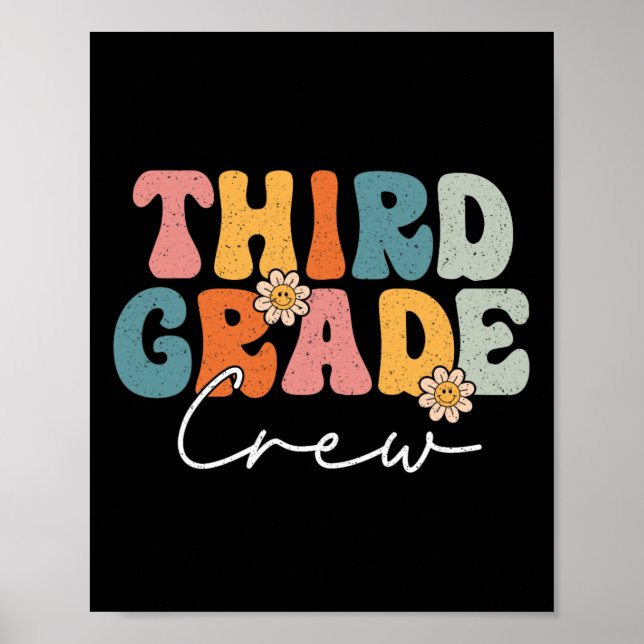 Tredje Klass Besättning Tillbaka Till Skolan Lärar Poster (Framsidan)