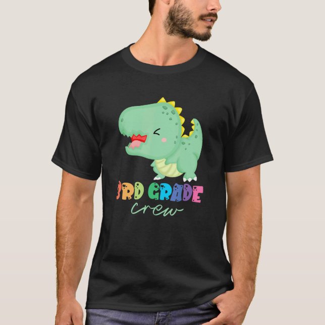 Tredje Klass-besättningsmedlemmen Cute Dinosaur fö T Shirt (Framsida)