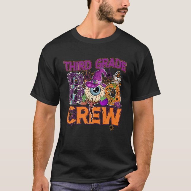 Tredje Klass Boo Crew Teacher Student Halloween Co T Shirt (Framsida)