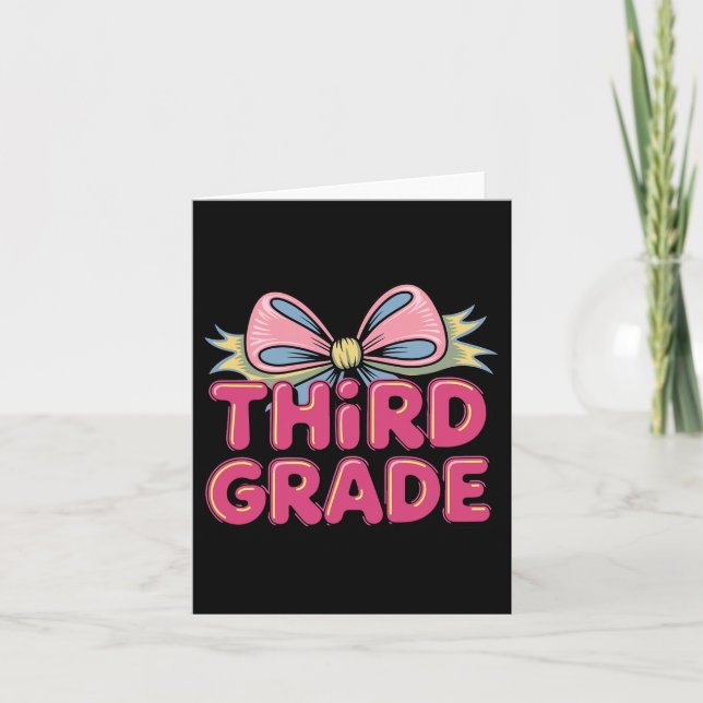 Tredje Klass-coquette Bow-lärarna Back to school F Kort (Framsida)