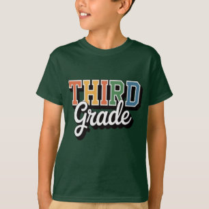 Tredje klass - Färgglad tillbaka till skolans desi T Shirt