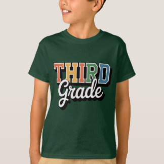 Tredje klass - Färgglad tillbaka till skolans desi T Shirt