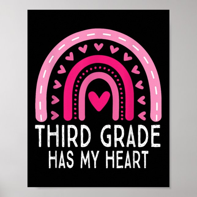 Tredje Klass har min Valentines day-hjärtan Poster (Framsidan)