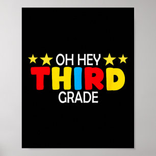 Tredje Klass Kids Boy Back to school Studenter Tea Poster