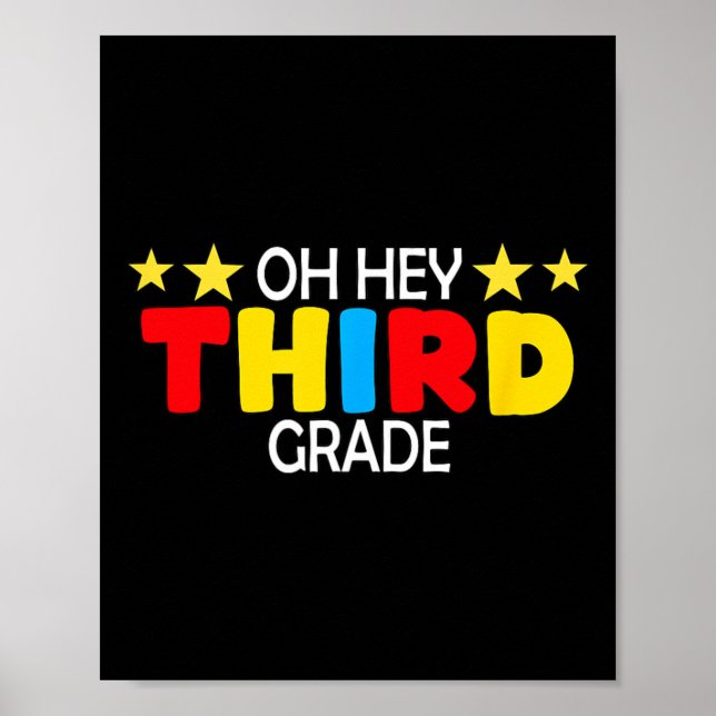 Tredje Klass Kids Boy Back to school Studenter Tea Poster (Framsidan)