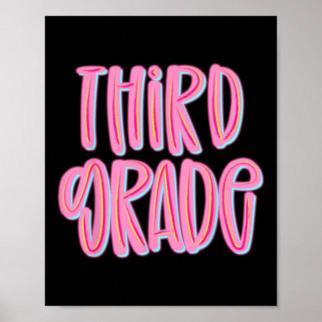 Tredje klass laget 3:e klass lärare Studenter till Poster (Framsidan)
