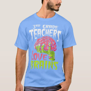 Tredje Klass-läraren Kärlek Brains Zombie Teacher T Shirt