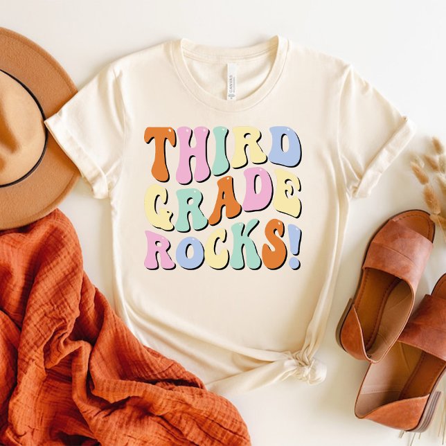 Tredje Klass-läraren Klass vid Back to school T Shirt (Third Grade Rock Back to School 3rd Grade Teacher T-Shirt)