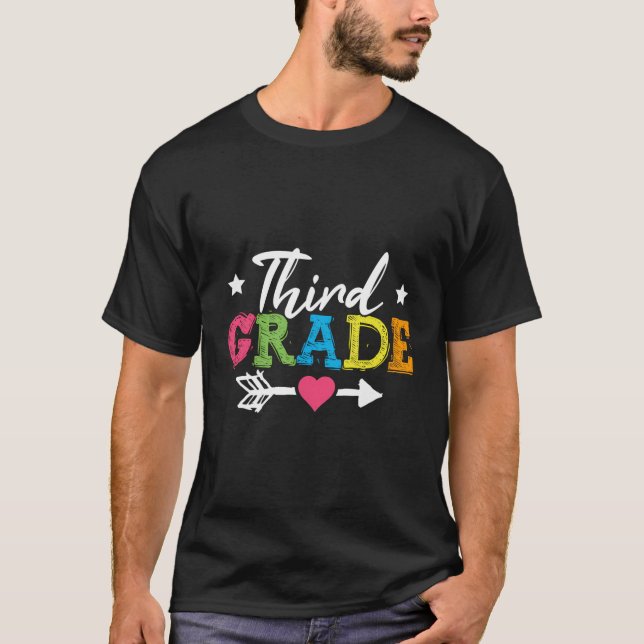 Tredje Klass-läraren Leopard Rainbow 3Rd Klass Tea T Shirt (Framsida)