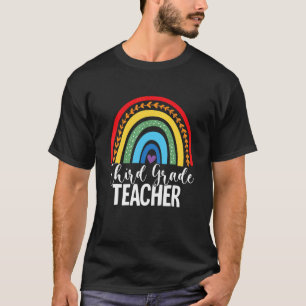 Tredje Klass-läraren Rainbow Back to school 3rd Gr T Shirt