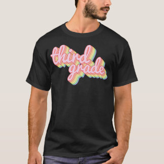 Tredje Klass-läraren Retro Rainbow Funny lärare T Shirt