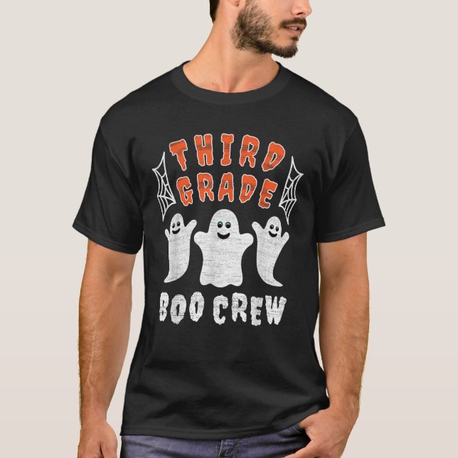Tredje Klass-läraren Student Gift Halloween Ghost  T Shirt (Framsida)