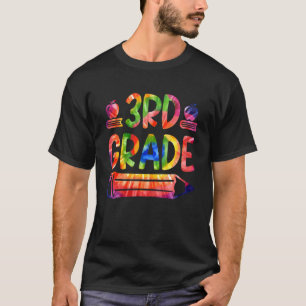Tredje Klass-läraren Studenter Cute Tie Dye Tillba T Shirt