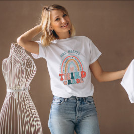 Tredje Klass-lärarPersonligen Gift Boho Rainbow T Shirt