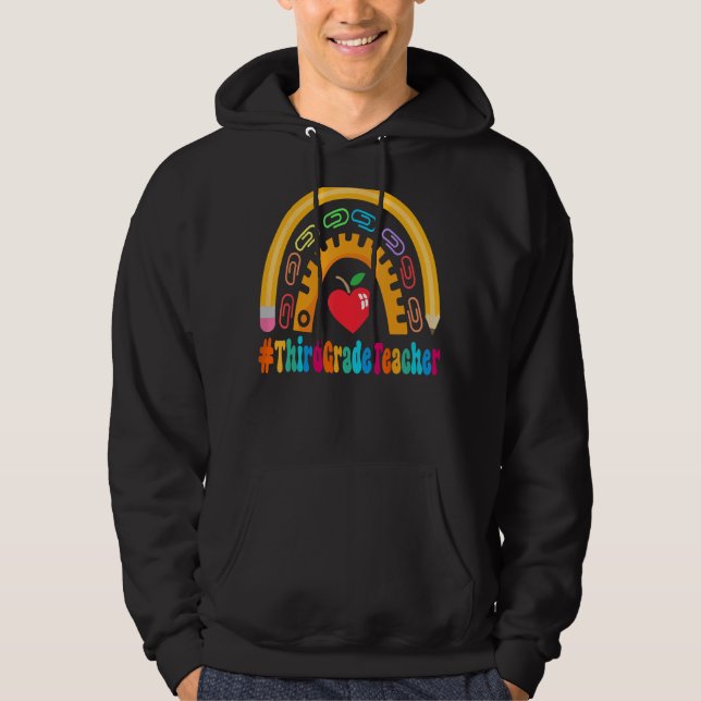 Tredje Klass-lärarveckan tillbaka till Scho Hoodie (Framsida)