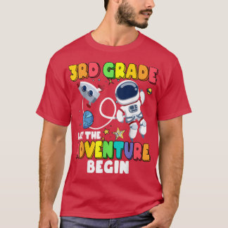 Tredje Klass: låt Äventyr börja Back to school A T Shirt