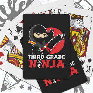 Tredje Klass Ninja Kick Första dagen Back to schoo Casinokort