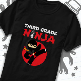 Tredje Klass Ninja Kick Första dagen Back to schoo T Shirt