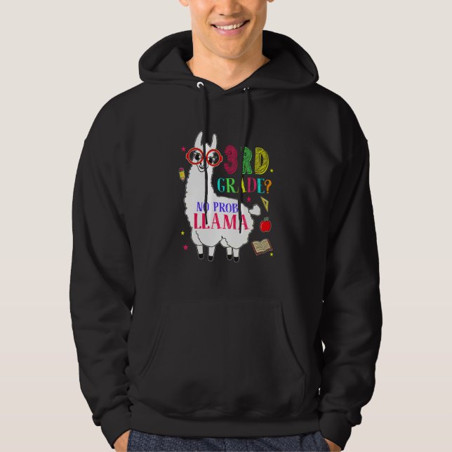 Tredje Klass: Prob Llama Aplaca Tredje Klass Lärar Hoodie (Framsida)