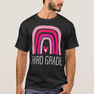Tredje Klass Rainbow Girl Student och Teacher Scho T Shirt